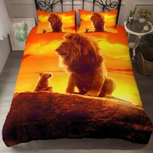 Housse de Couette Le Roi Lion Simba et Mufasa Chambre