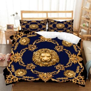 housse de couette lion médaillon chambre enfant