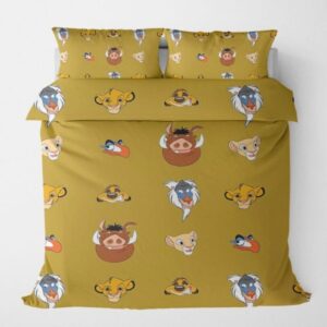 Housse de Couette Disney Roi Lion Jaune moutarde