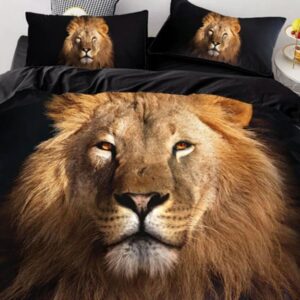 Housse de Couette Lion Noire zoom