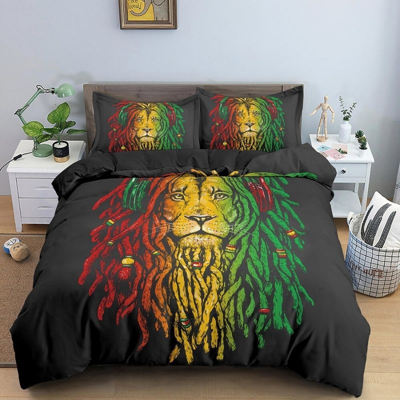 housse de couette lion reggae chambre adulte