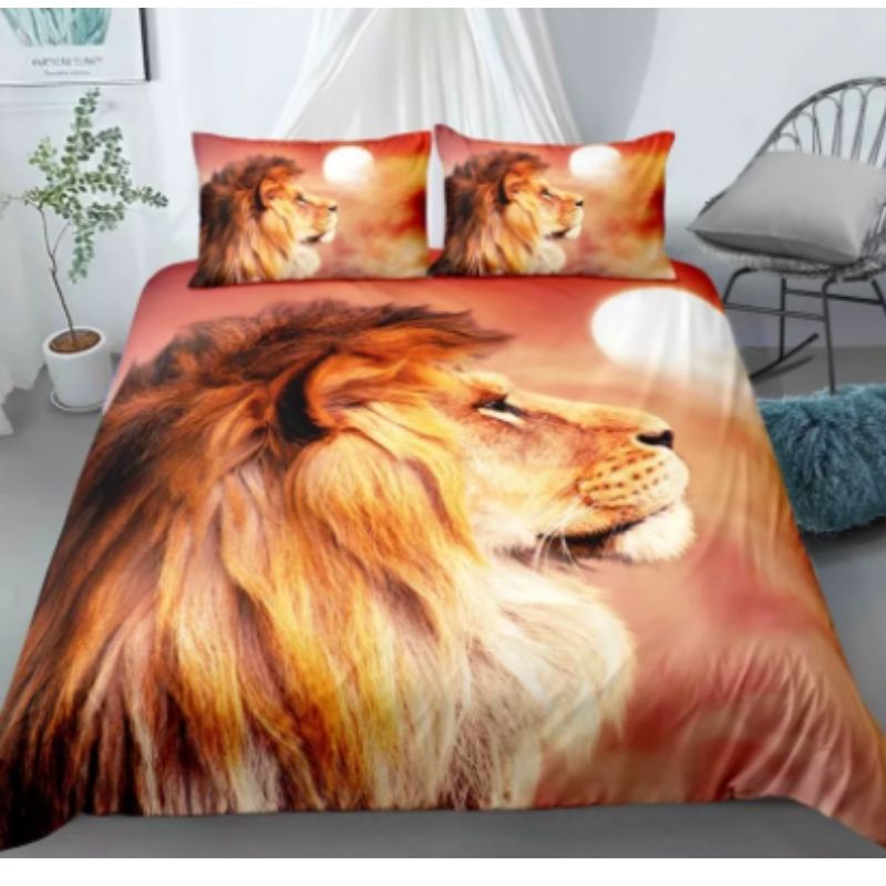 Housse de Couette avec Tête de Lion chambre