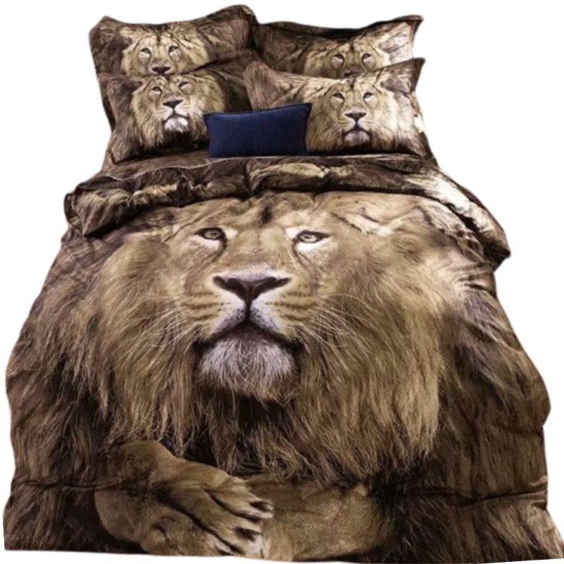 housse de couette visage lion