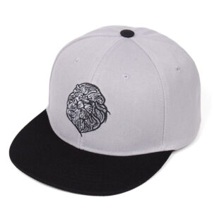 casquette lion noire et blanc plan