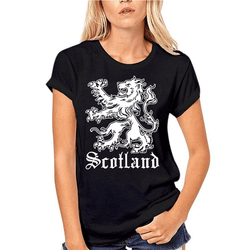 T-Shirt Lion Woman Noir