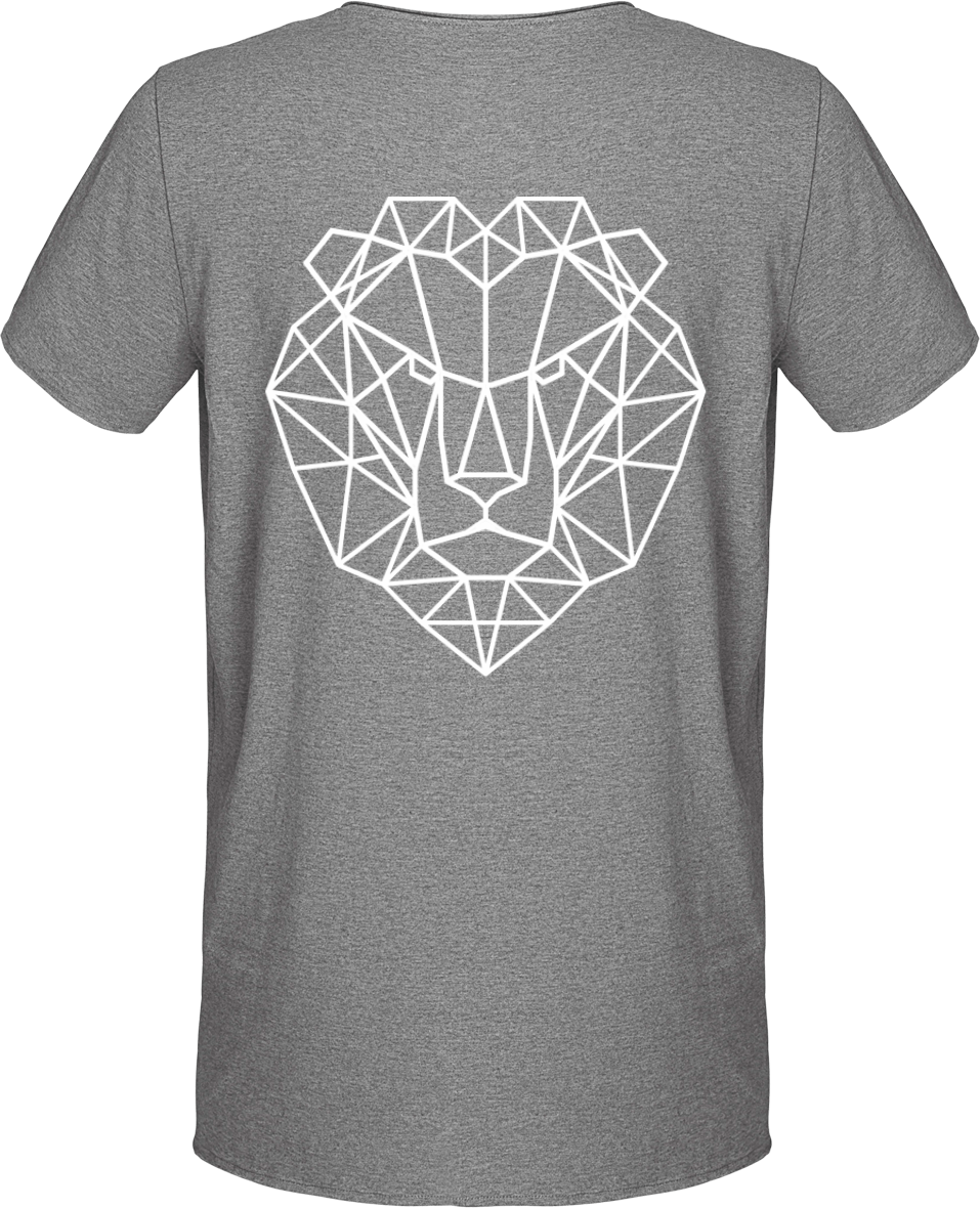 T-shirt lion royaume gris.