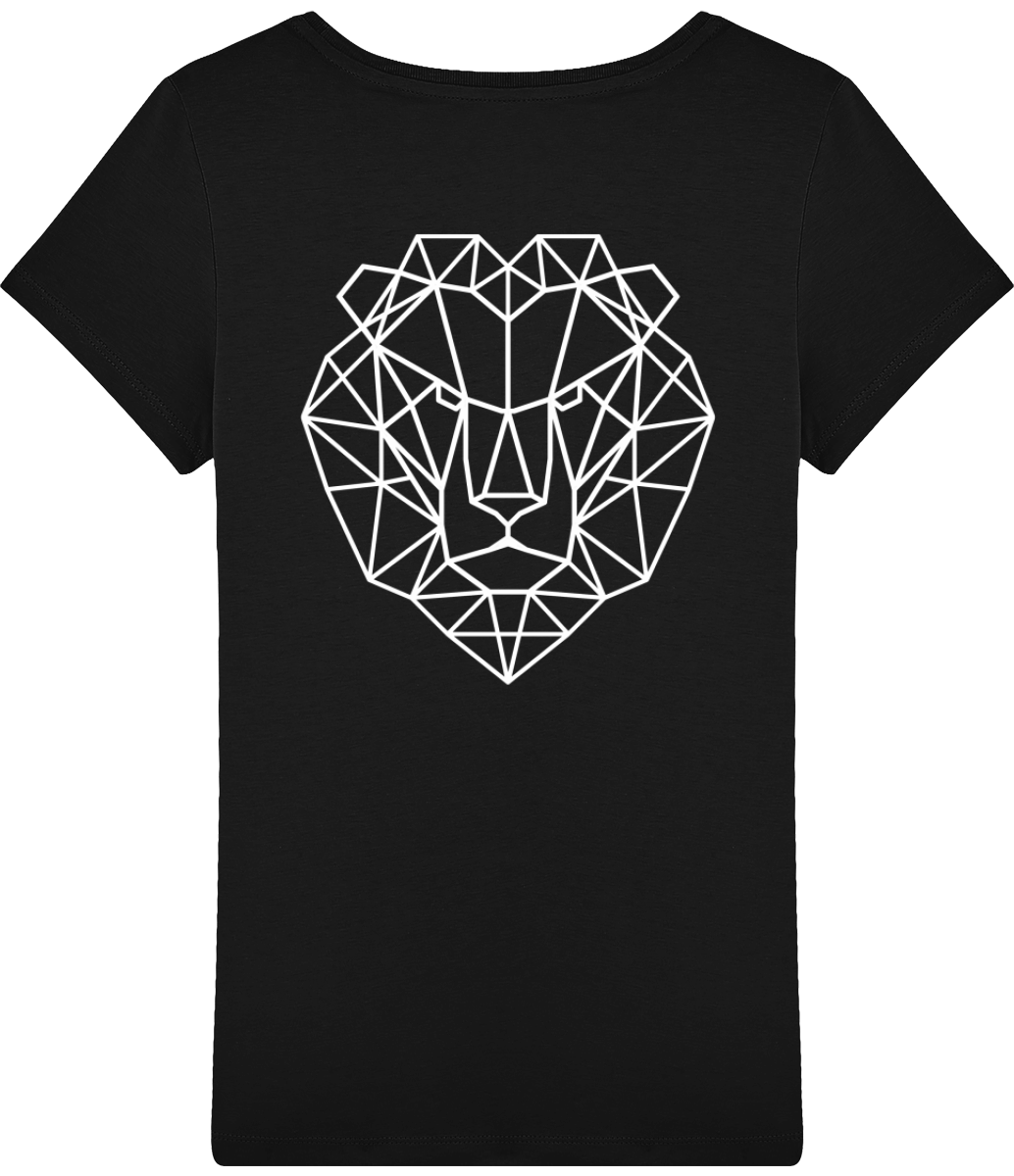 T-shirt femme tête de lion.