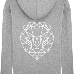 Pull tête de lion blanc.
