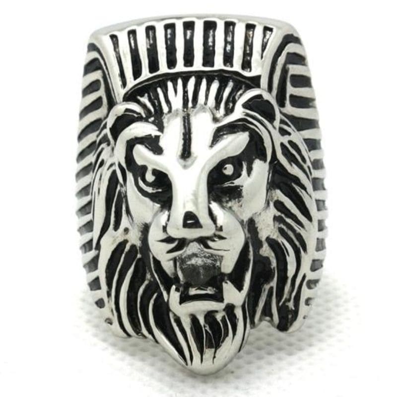 Bague Homme Lion couleur Argent
