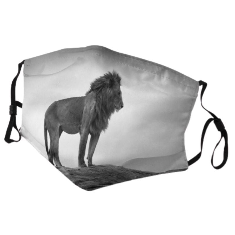 masque lion paysage