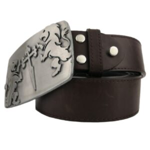 ceinture tête de lion combattant marron