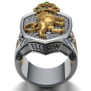 Chevalière Homme roi Lion of Judah