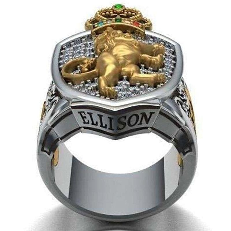 Chevalière Homme roi Lion of Judah