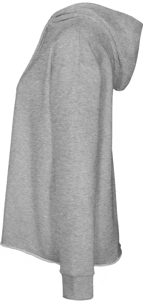 Pull gris femme capuche.