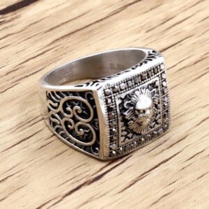 Chevalière Homme Argent Lion bijouterie