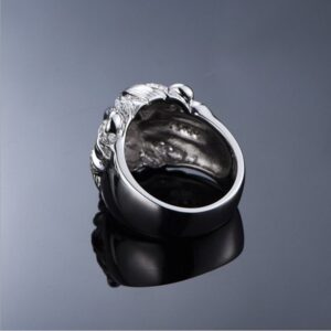 Bague Homme en Argent Tête de Lion