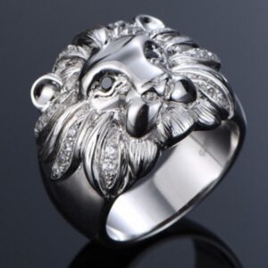 Bague Homme en Argent Tête de Lion
