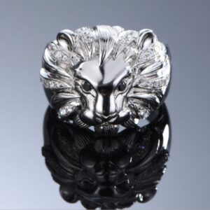 Bague Homme Argent massif Tête de Lion