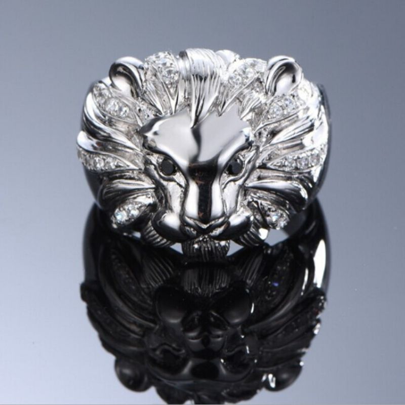 Bague Homme Argent massif Tête de Lion