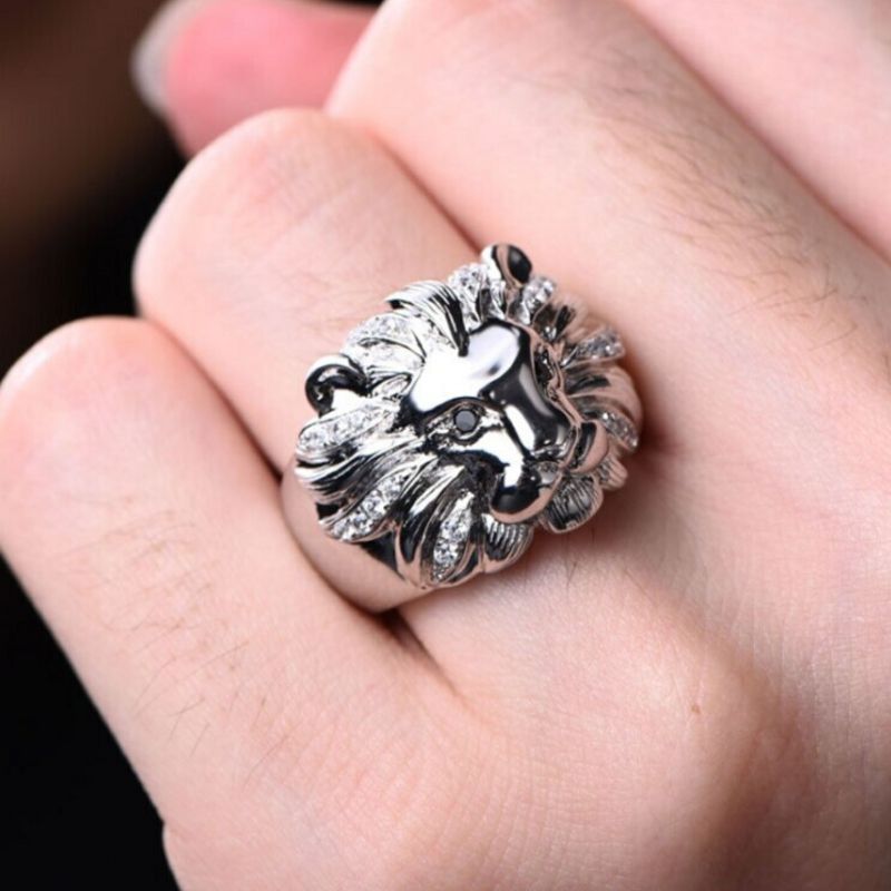Bague Homme Argent Tête de Lion