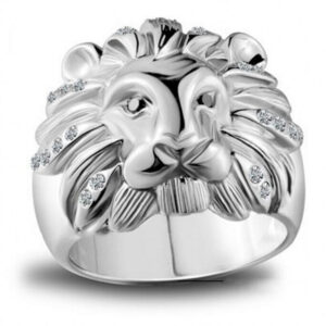 Bague Homme Argent Tête de Lion