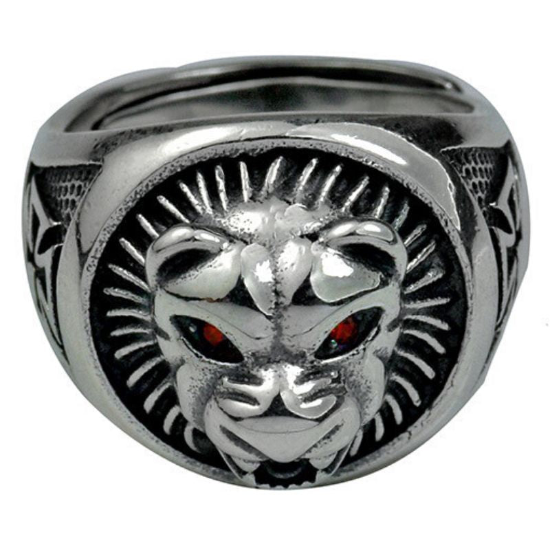 Bague Homme Tête de Lion Argent
