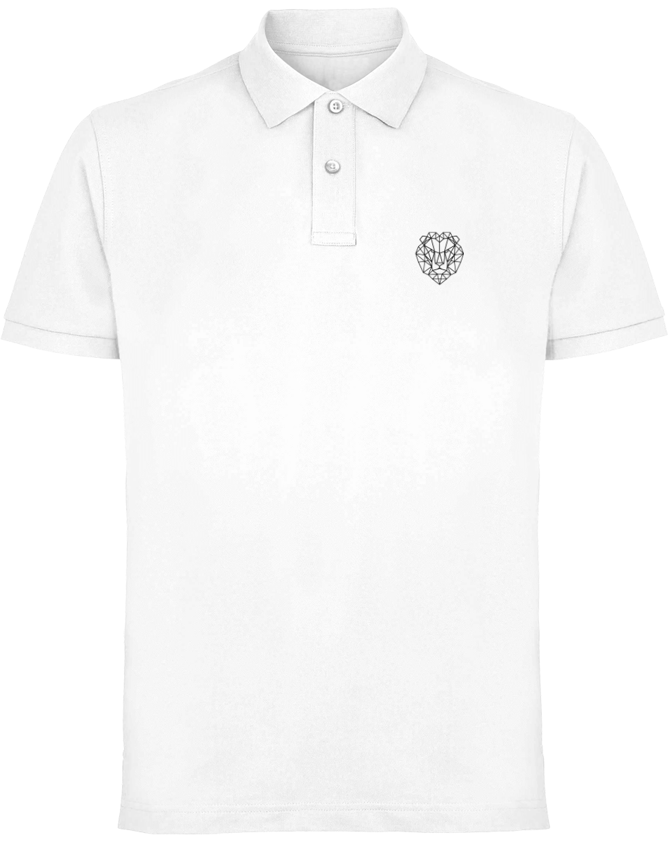 Polo homme lion blanc.