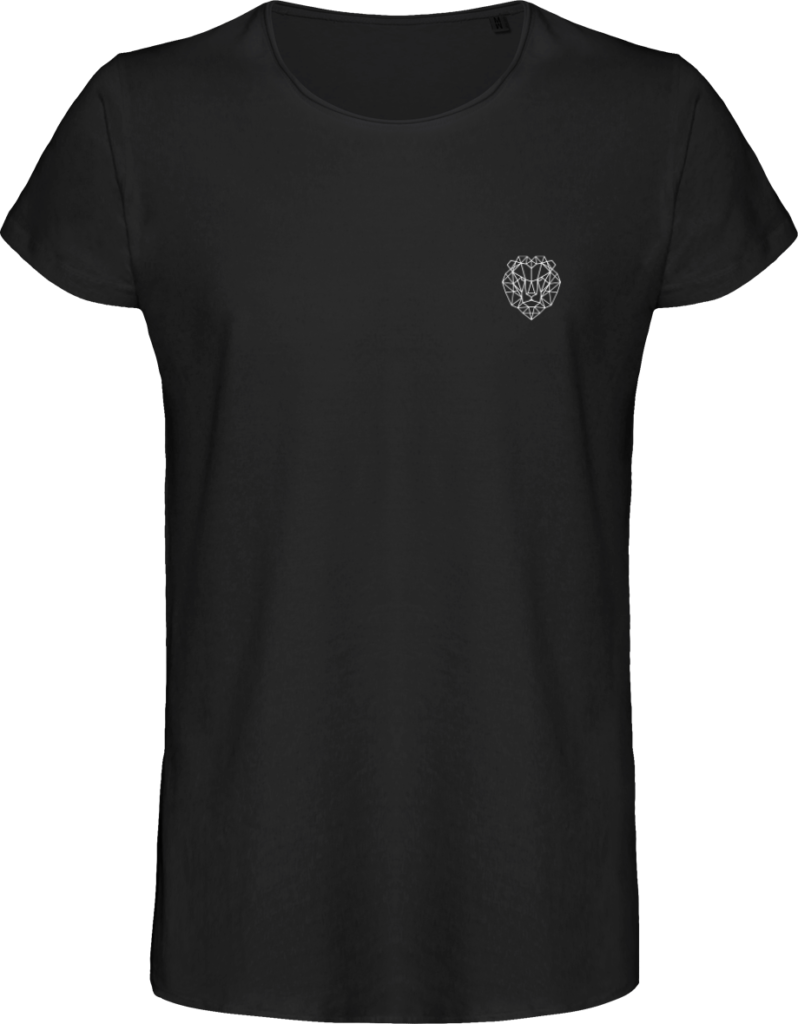 T-shirt lion noir homme.