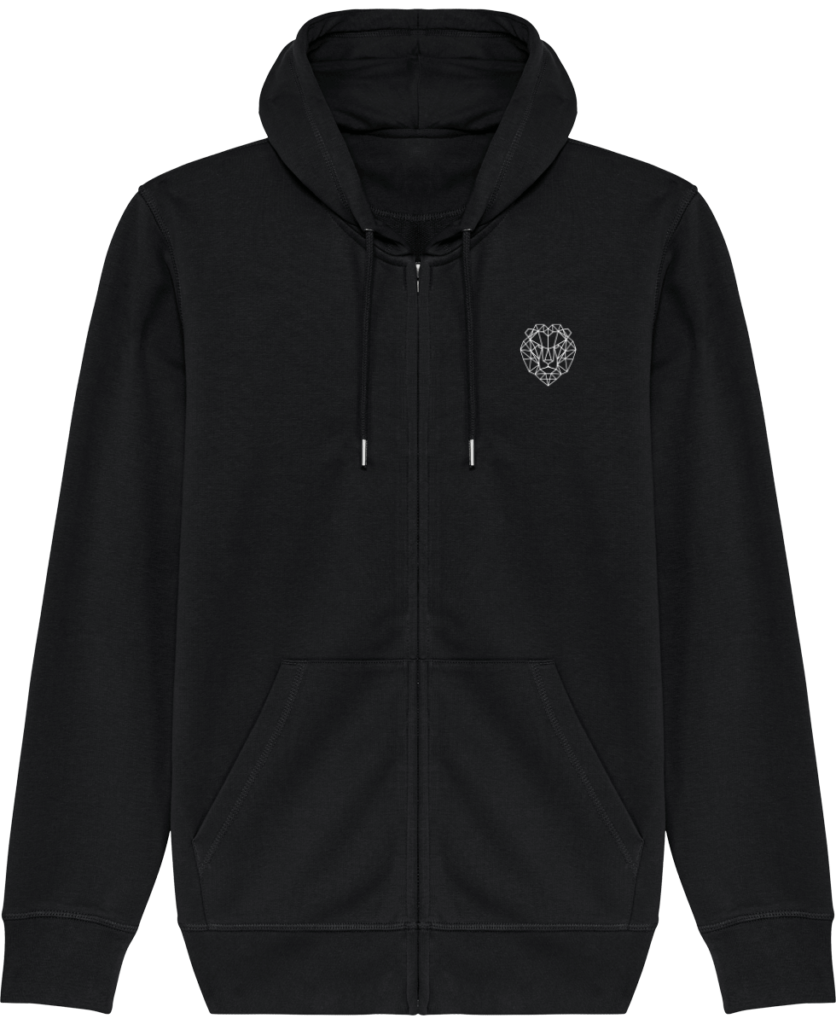 Veste noire lion royaume.