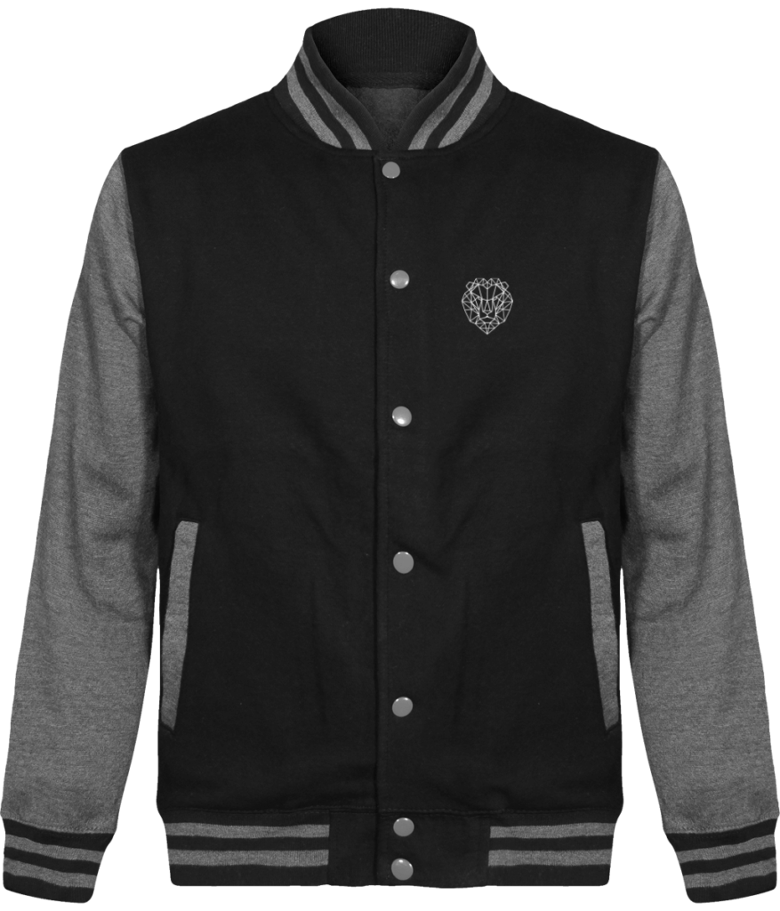 Veste noire homme lion.