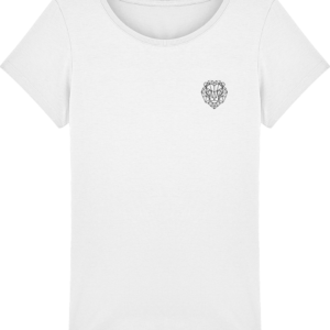 T-short femme blanc lion.
