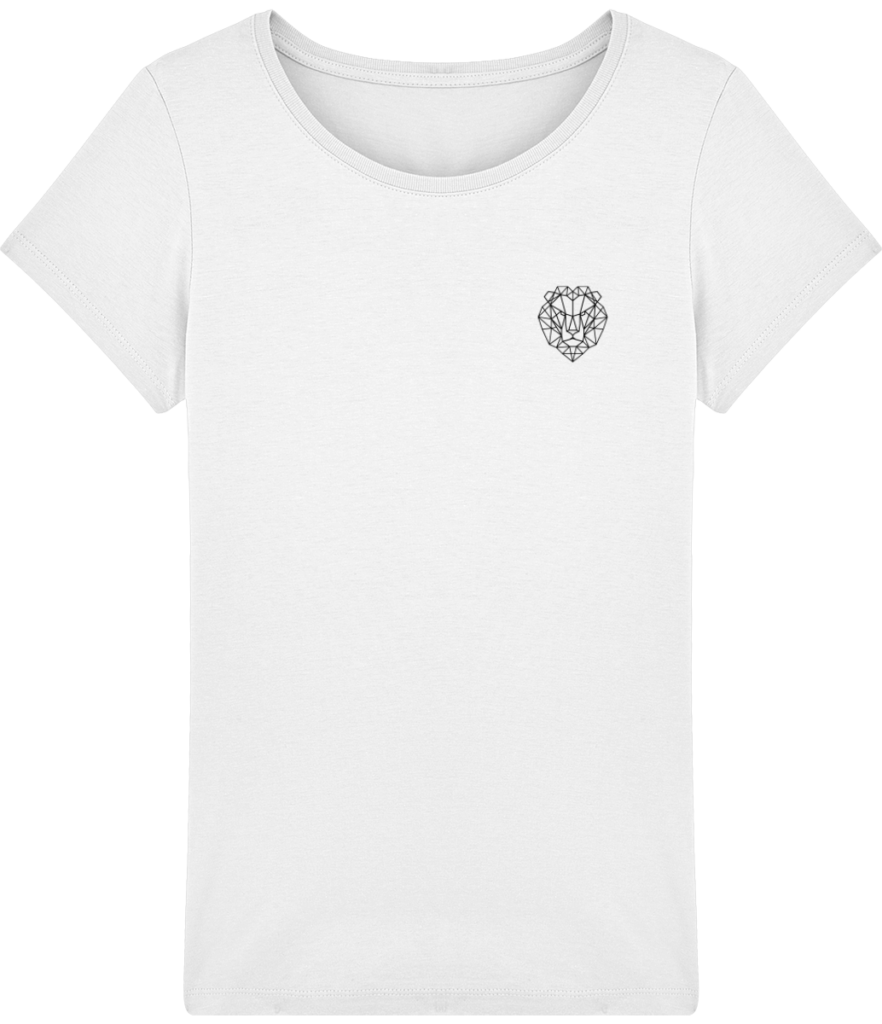 T-short femme blanc lion.