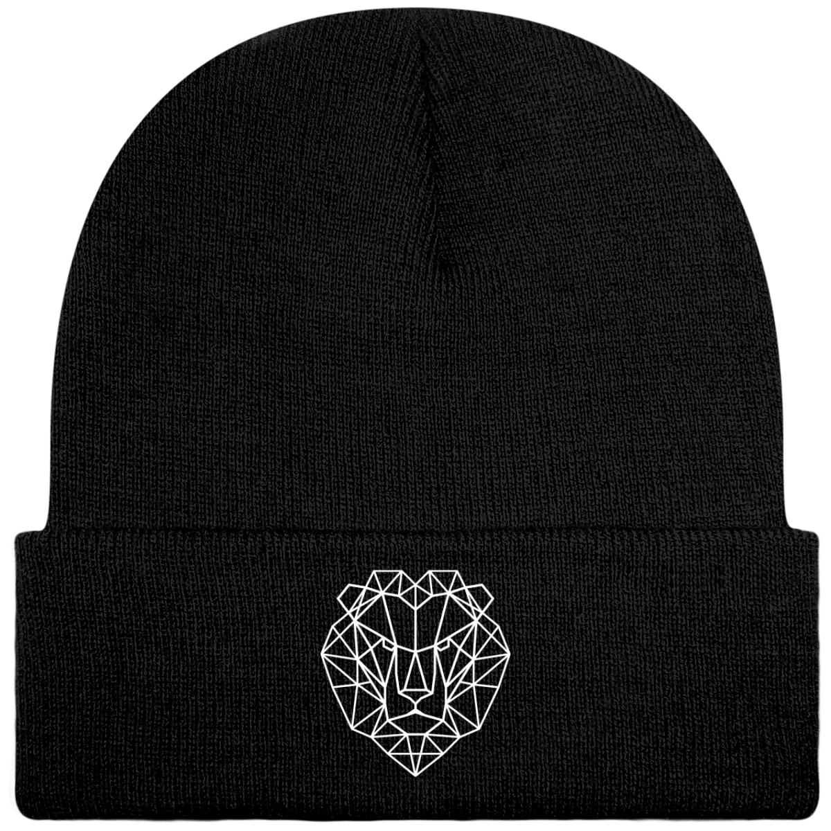 Bonnet noir tête de lion.