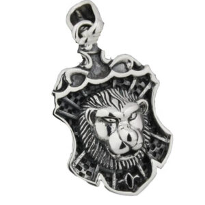 Collier lion gros traits
