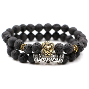Bracelet Perle Lave Lion