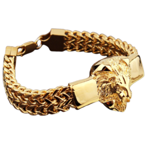 Bracelet Tête de Lion Or