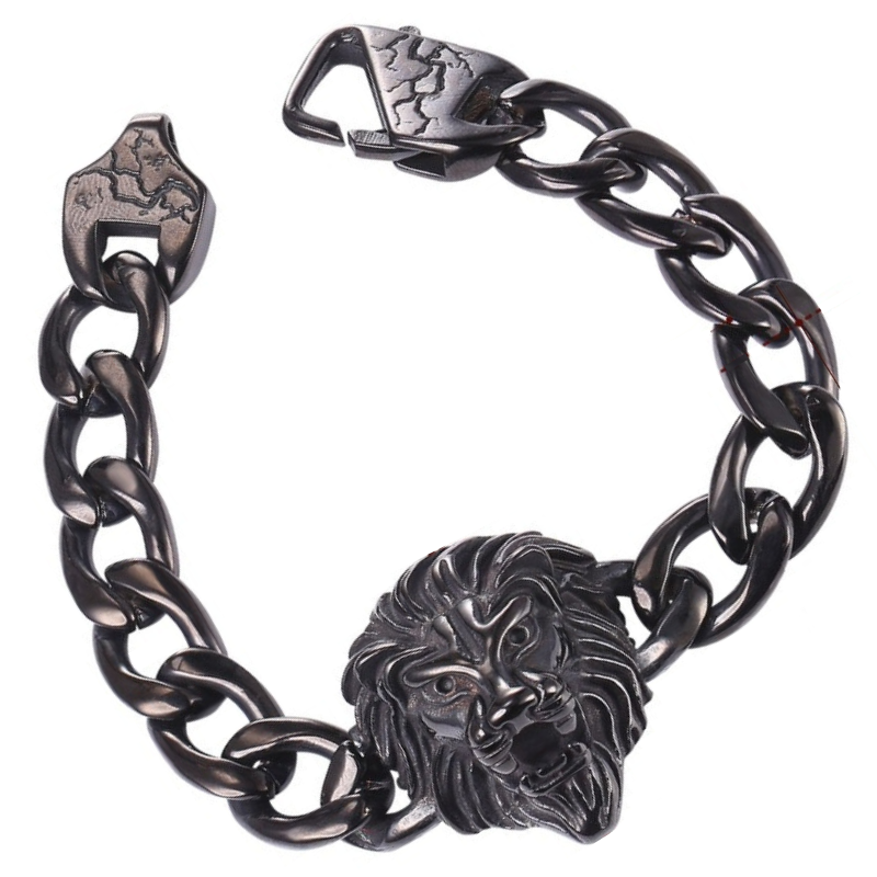 Gourmette Lion Bouche Ouverte