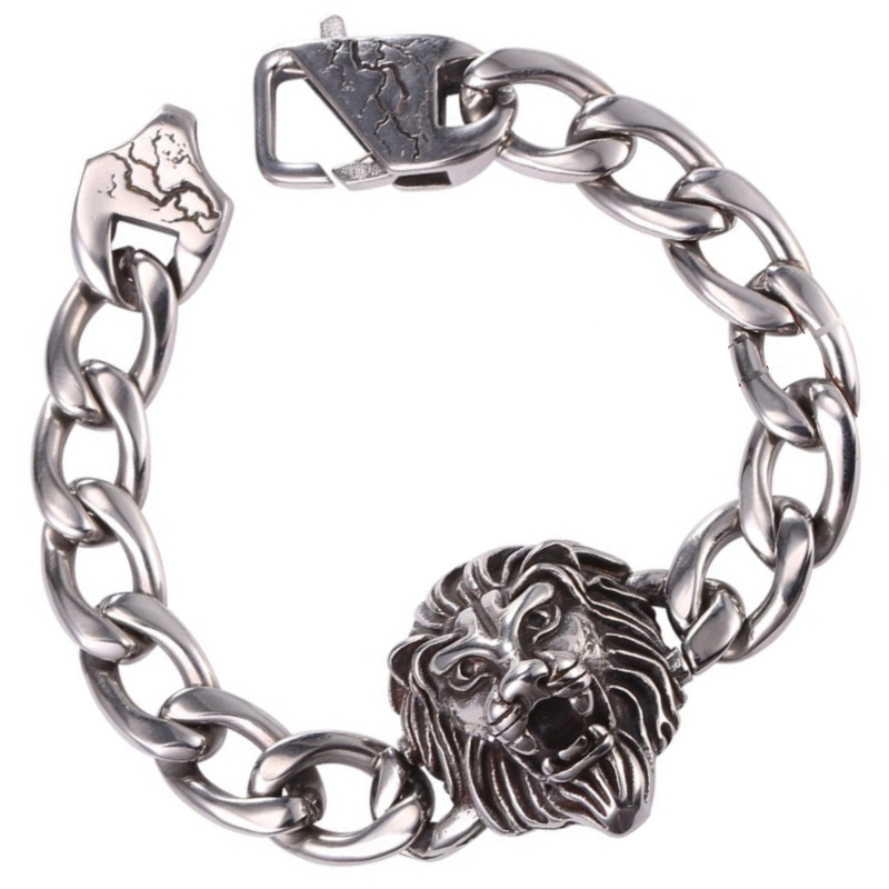 Gourmette Lion Agressif