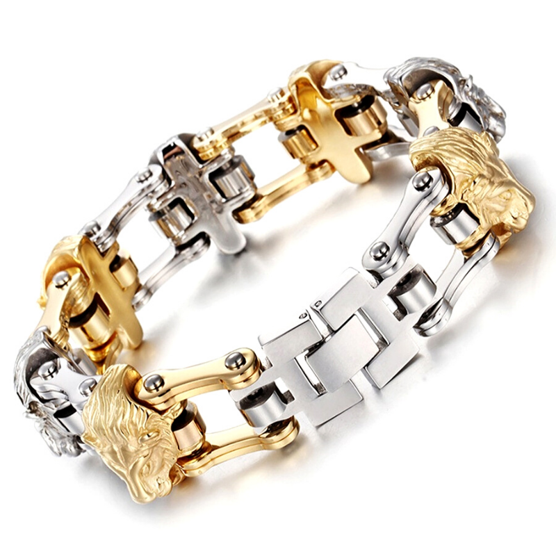 Bijoux Hommes Lions en Or Bracelets