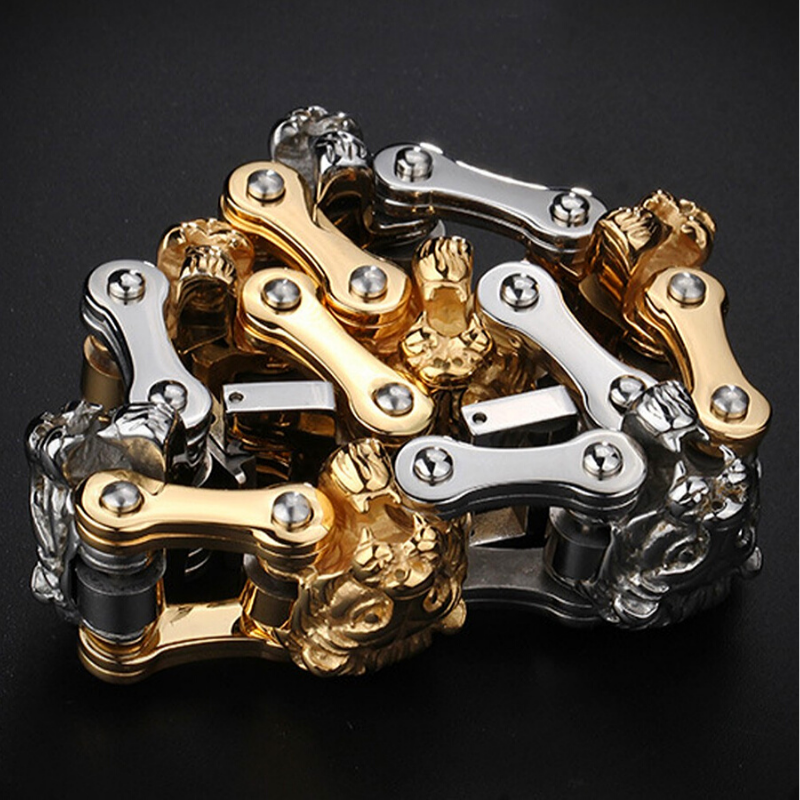 Bijoux Hommes Lions en Or Bracelets