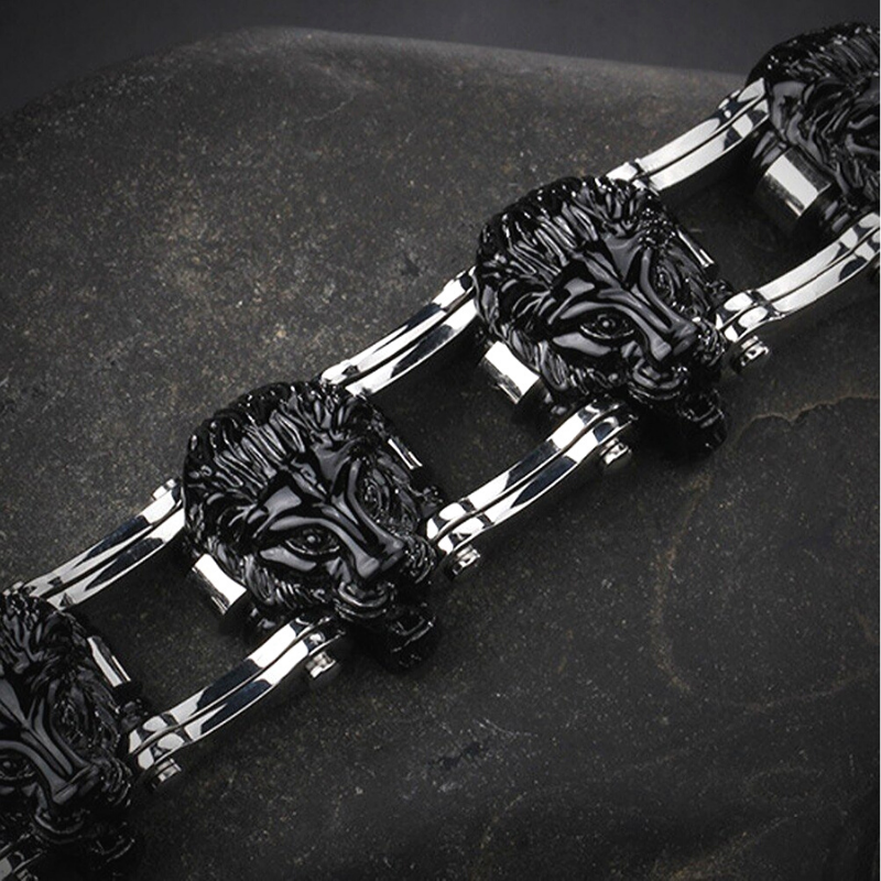 Bracelet avec un Lion pour un Homme