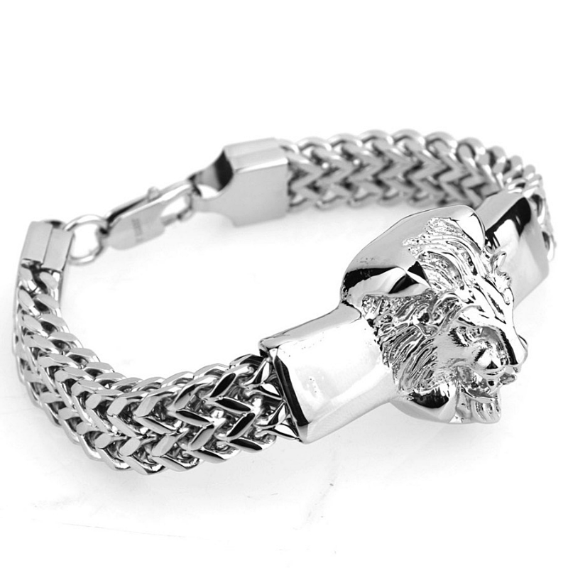 Bracelet Argent Tête de Lion