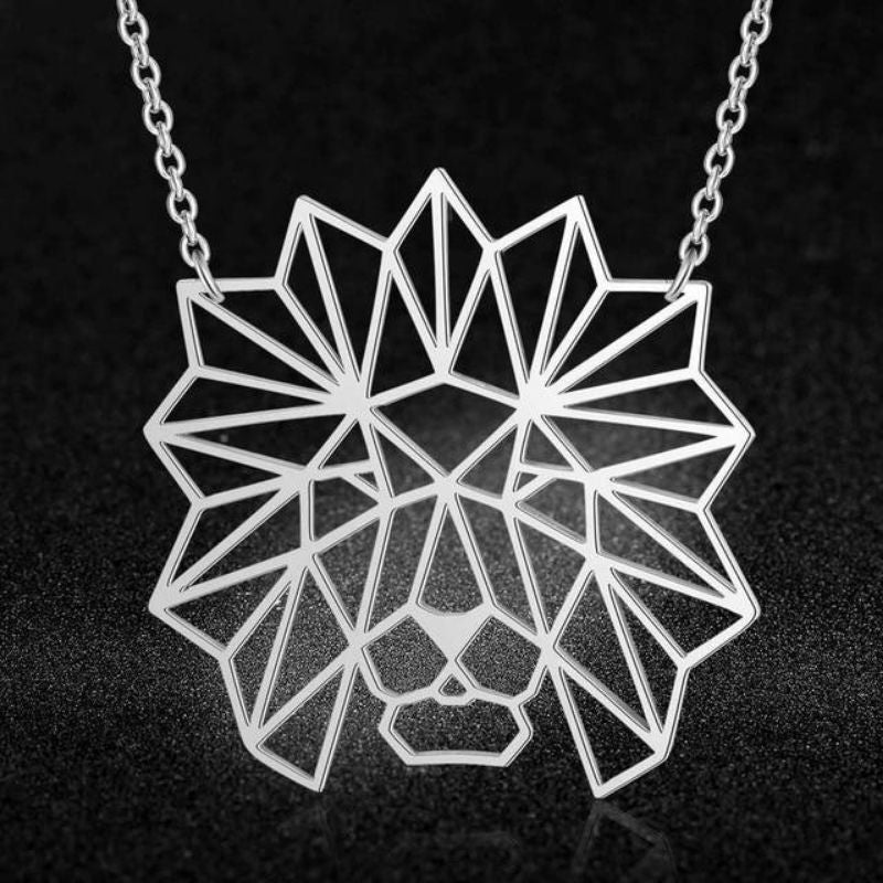 Pendentif lion argent femme