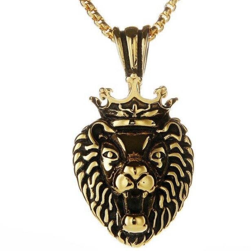 Pendentif Lion Or Rugissant