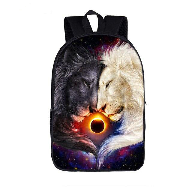 Sac à dos lion yin et yang