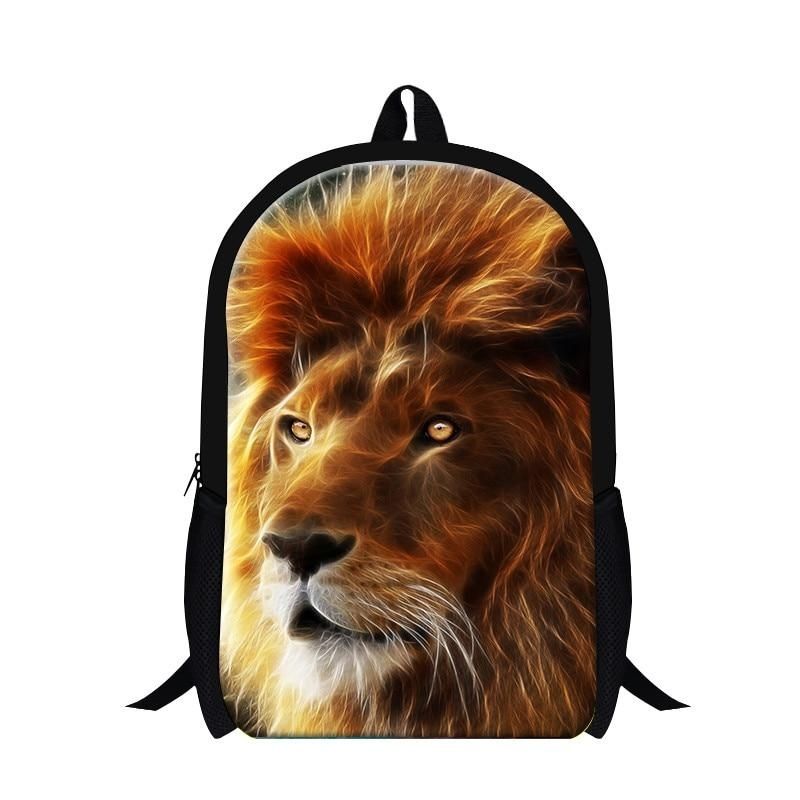 Sac à dos tête de lion naturel