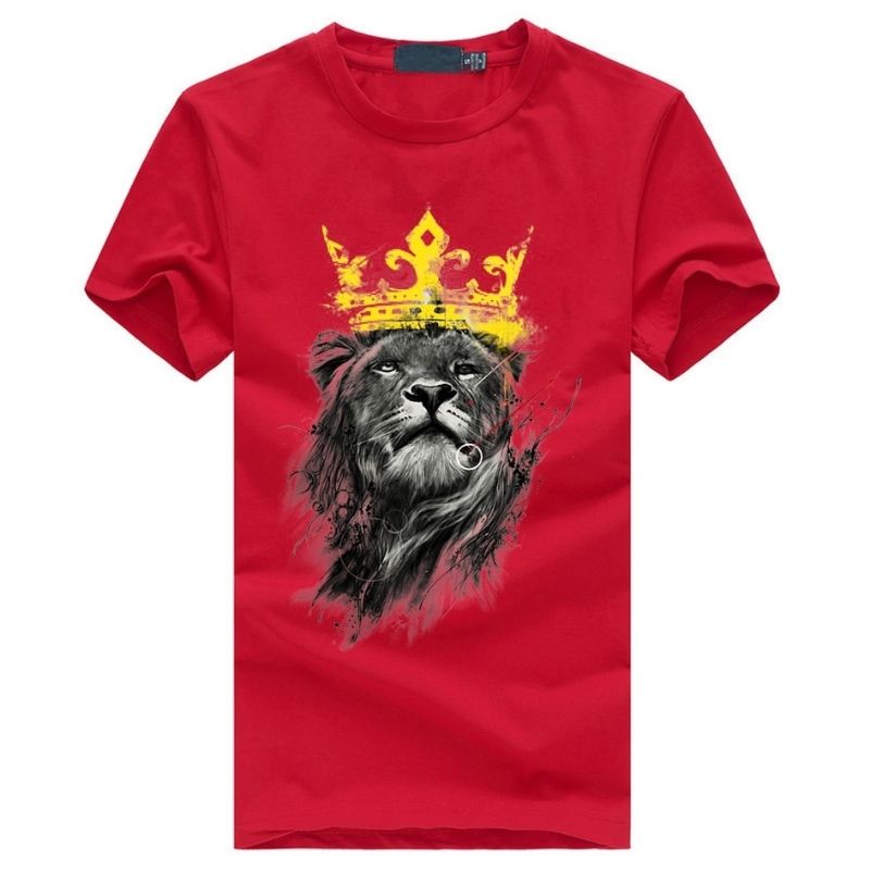 T-Shirt Lion Couronne Rouge