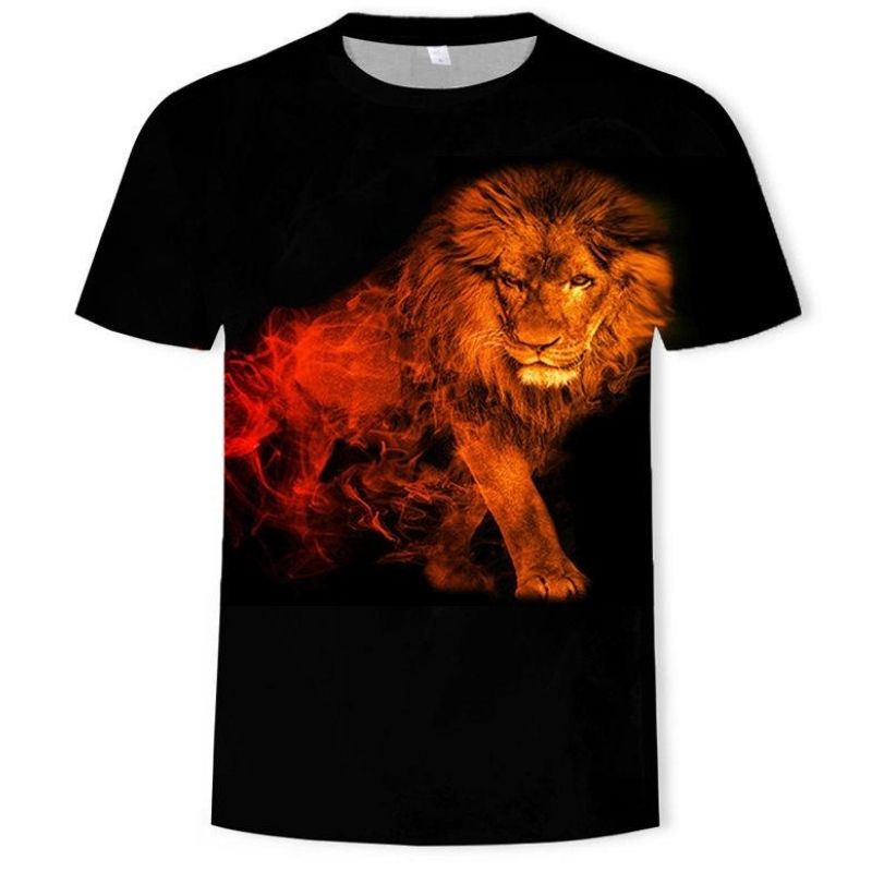 T-Shirt Lion Flamme