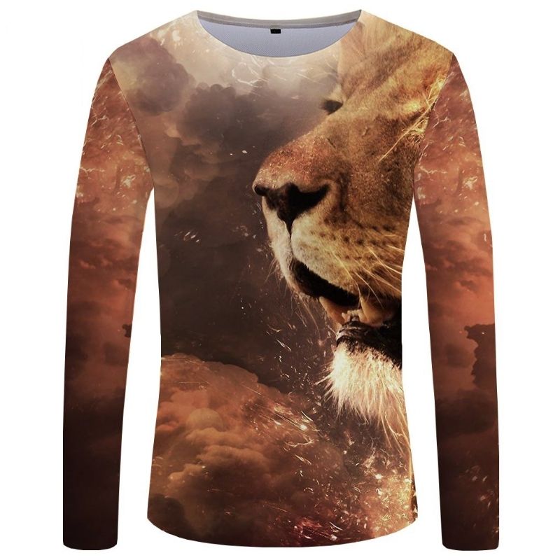 T-Shirt Lion Hiver Orageux