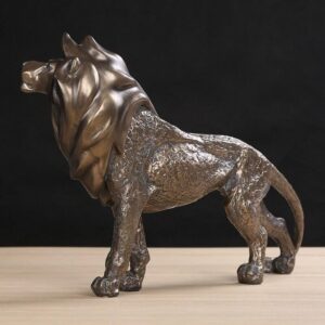 Statue-lion-résine-à-gauche